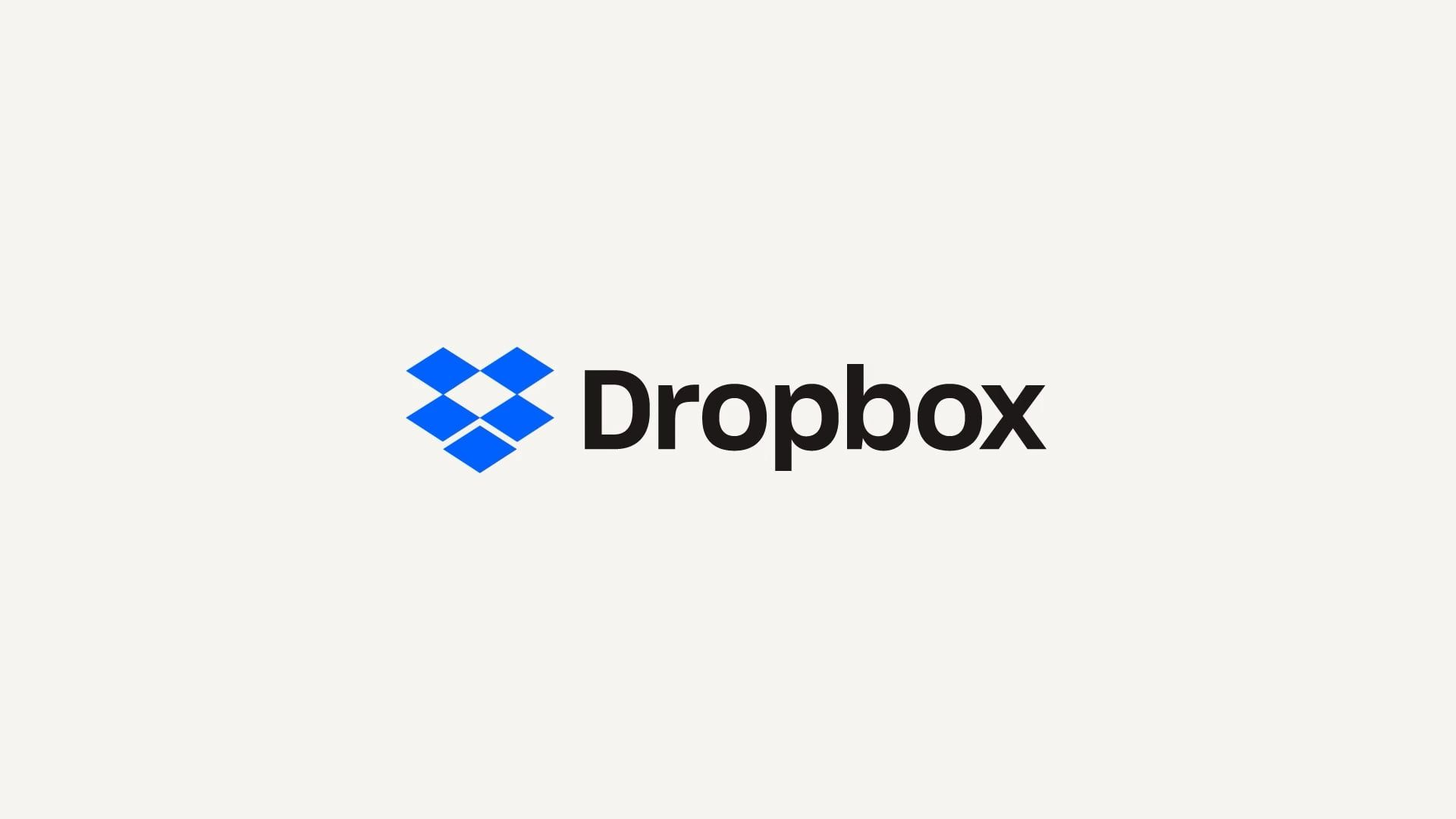 Logo Dropbox dengan ikon kotak terbuka biru pada latar belakang terang.