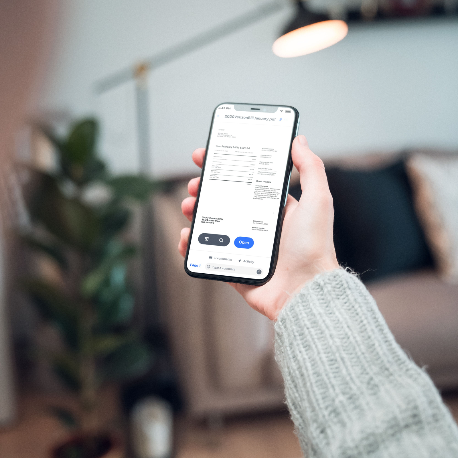 某人使用 Dropbox 備份 iPhone 資料的相片。