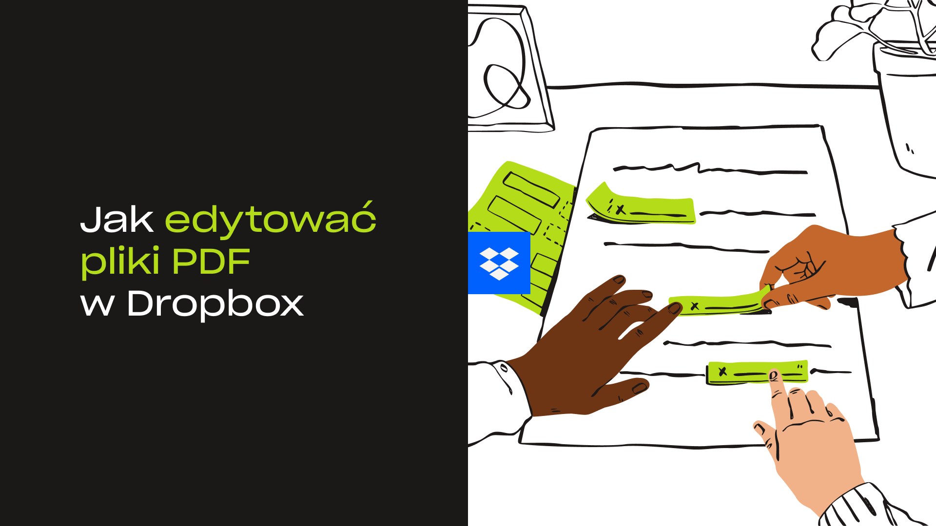 Film wyjaśniający, jak edytować pliki PDF w Dropbox.