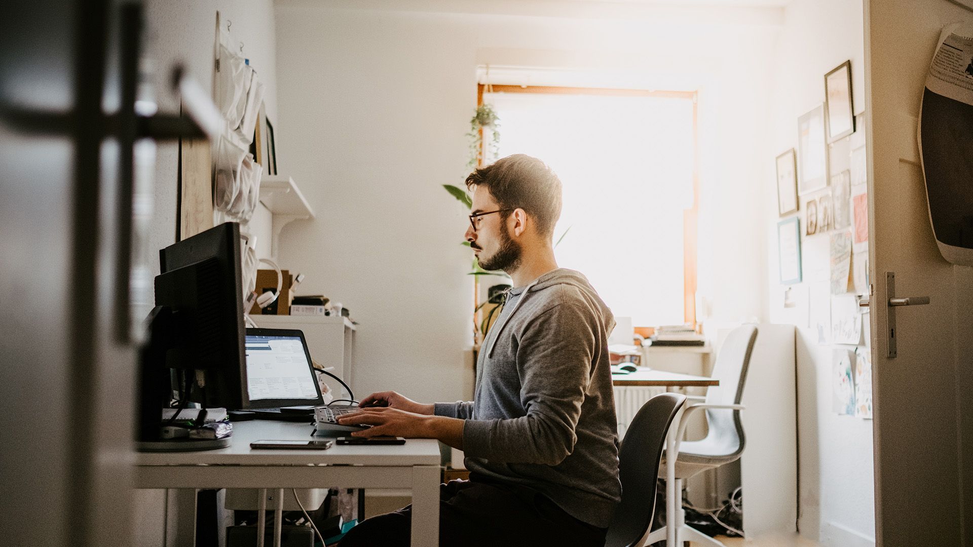 A person checks on their MCP server while working in a home office.