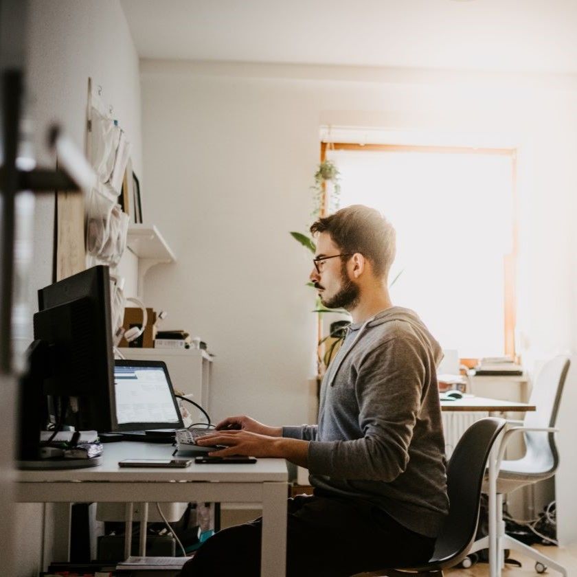 A person checks on their MCP server while working in a home office.