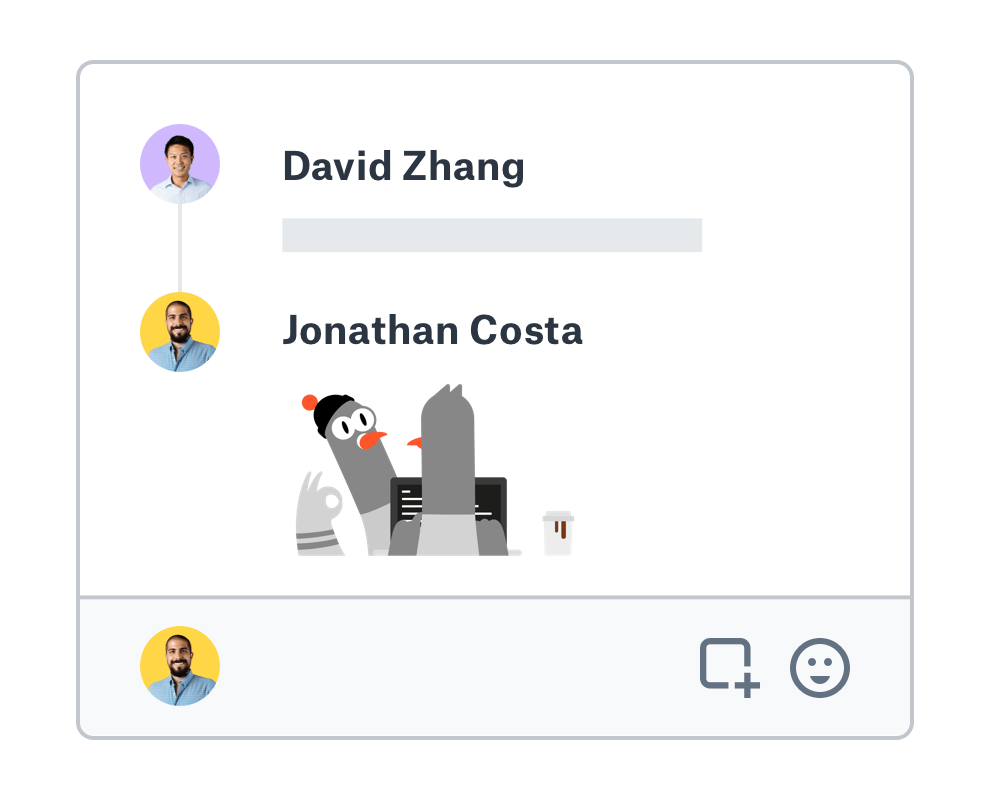 Å legge til kommentarer i Dropbox Paper
